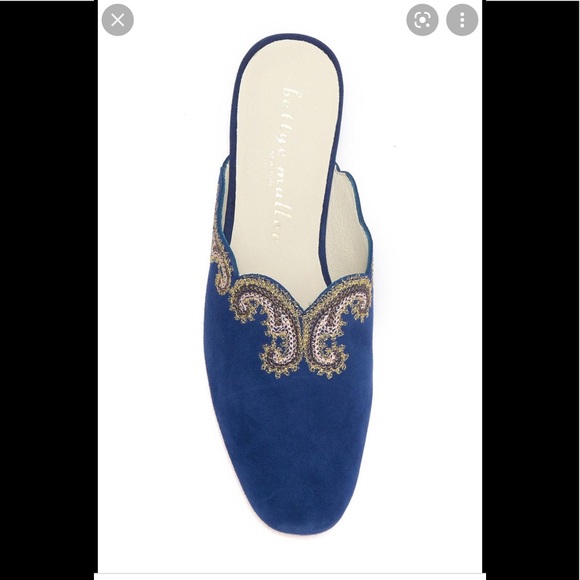 NIB Bettye Muller NY  Blueberry Suede Mules size 10 - Picture 3 of 9